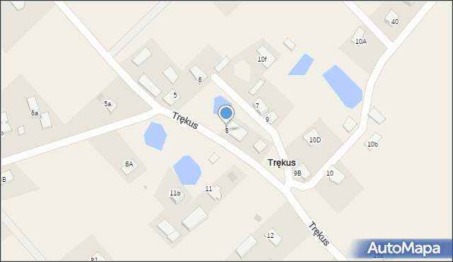 Trękus, Trękus, 8, mapa Trękus