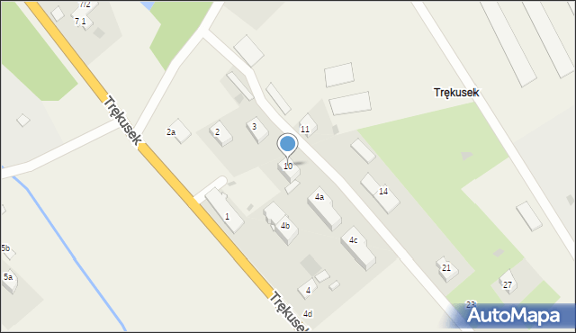 Trękusek, Trękusek, 10, mapa Trękusek