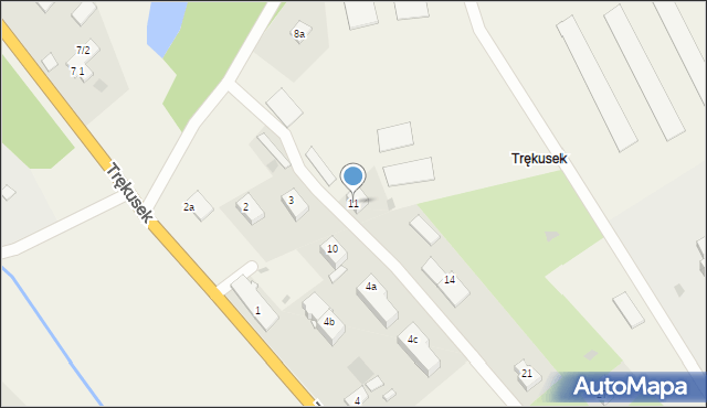 Trękusek, Trękusek, 11, mapa Trękusek