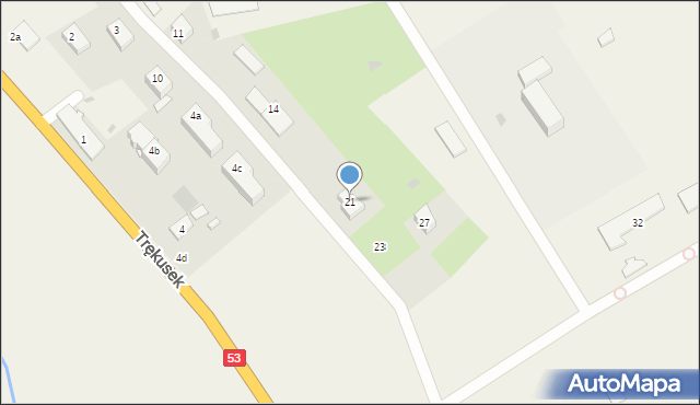 Trękusek, Trękusek, 21, mapa Trękusek