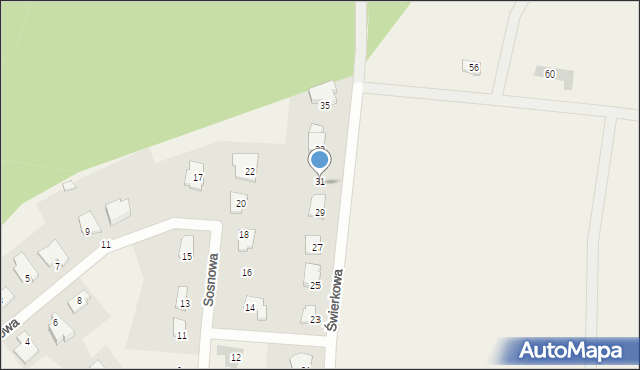 Trękusek, Trękusek, 31, mapa Trękusek