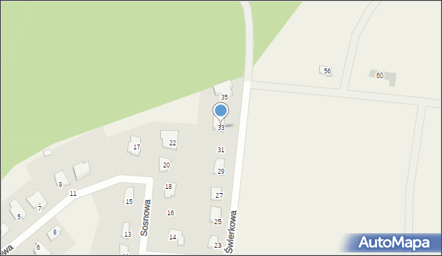 Trękusek, Trękusek, 33, mapa Trękusek