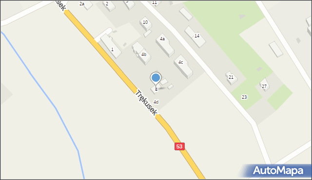 Trękusek, Trękusek, 4, mapa Trękusek