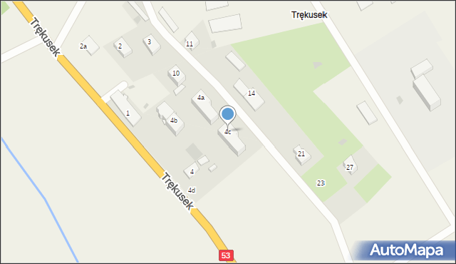 Trękusek, Trękusek, 4c, mapa Trękusek