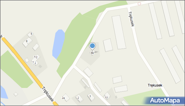 Trękusek, Trękusek, 8a, mapa Trękusek