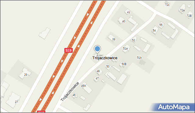 Trojaczkowice, Trojaczkowice, 49, mapa Trojaczkowice