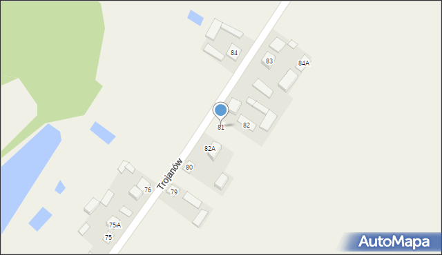 Trojanów, Trojanów, 81, mapa Trojanów