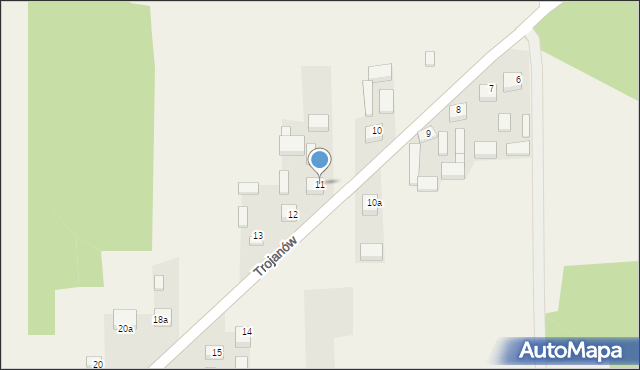 Trojanów, Trojanów, 11, mapa Trojanów