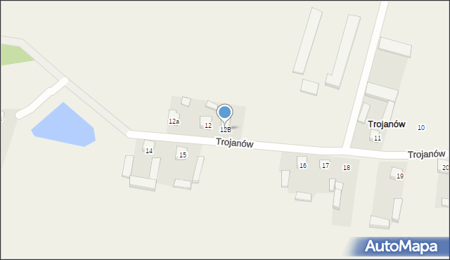 Trojanów, Trojanów, 12B, mapa Trojanów