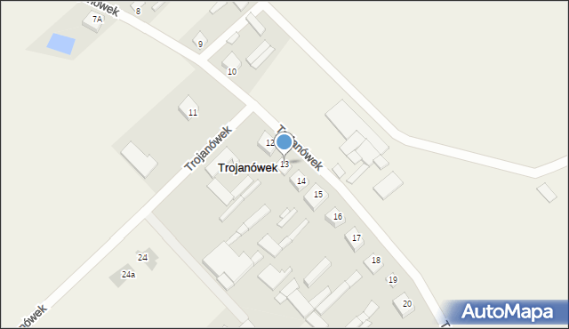 Trojanówek, Trojanówek, 13, mapa Trojanówek
