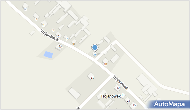Trojanówek, Trojanówek, 9, mapa Trojanówek
