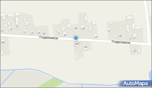 Trojanowice, Trojanowice, 15A, mapa Trojanowice