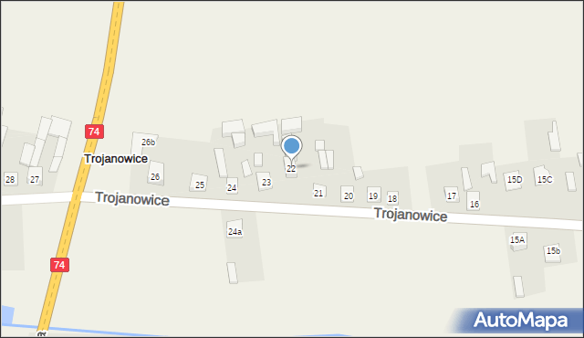 Trojanowice, Trojanowice, 22, mapa Trojanowice