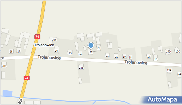 Trojanowice, Trojanowice, 23, mapa Trojanowice