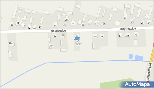 Trojanowice, Trojanowice, 38a, mapa Trojanowice