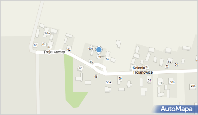 Trojanowice, Trojanowice, 59, mapa Trojanowice