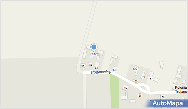 Trojanowice, Trojanowice, 64a, mapa Trojanowice