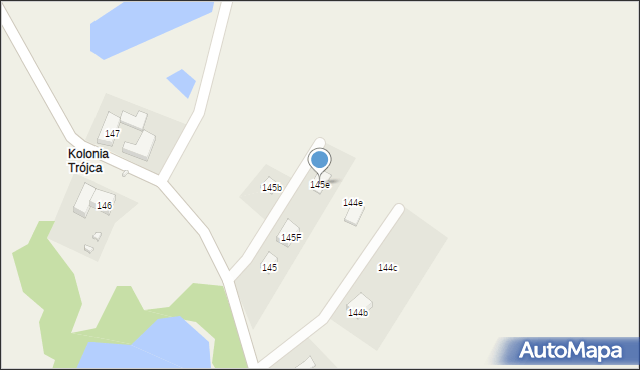 Trójca, Trójca, 145e, mapa Trójca