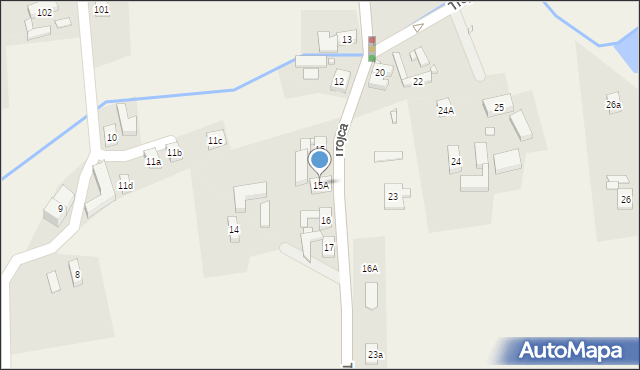 Trójca, Trójca, 15A, mapa Trójca