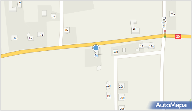 Trójca, Trójca, 2g, mapa Trójca