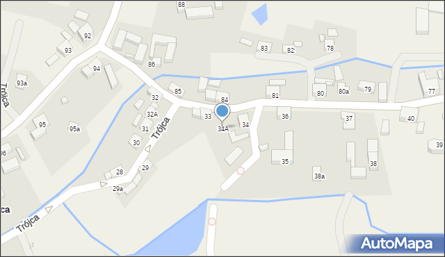 Trójca, Trójca, 34A, mapa Trójca