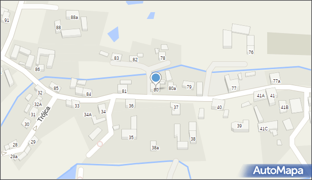 Trójca, Trójca, 80, mapa Trójca