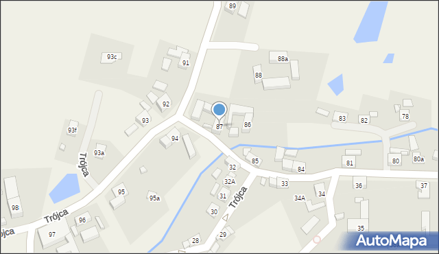 Trójca, Trójca, 87, mapa Trójca