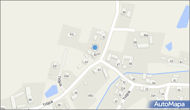 Trójca, Trójca, 92, mapa Trójca