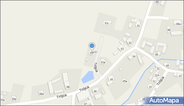 Trójca, Trójca, 93f, mapa Trójca