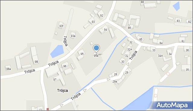 Trójca, Trójca, 95a, mapa Trójca
