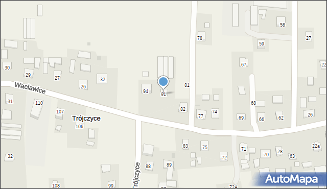 Trójczyce, Trójczyce, 91, mapa Trójczyce