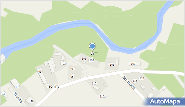 Troniny, Troniny, 15, mapa Troniny