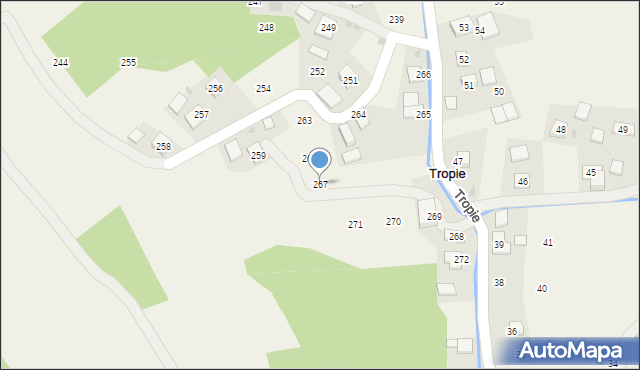 Tropie, Tropie, 267, mapa Tropie