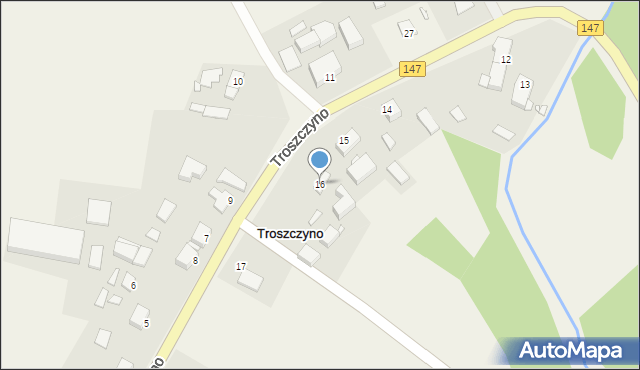 Troszczyno, Troszczyno, 16, mapa Troszczyno