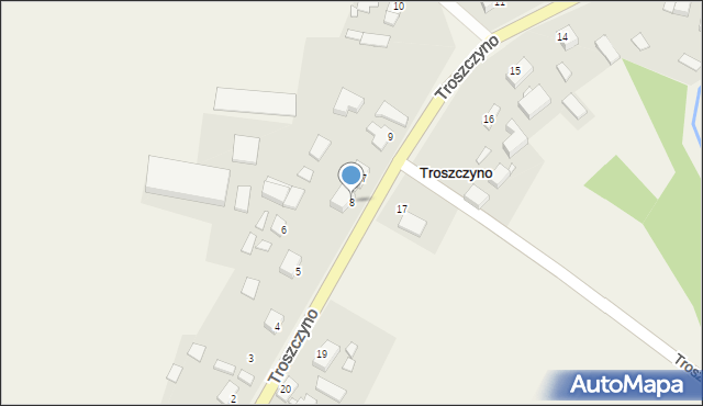 Troszczyno, Troszczyno, 8, mapa Troszczyno