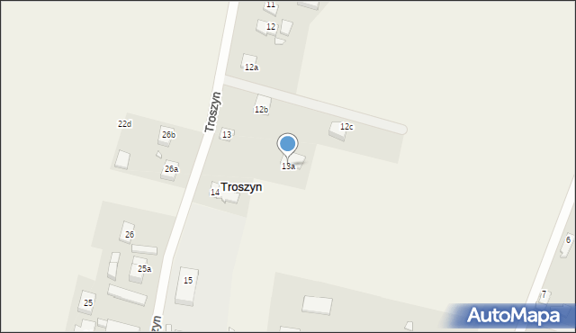 Troszyn, Troszyn, 13a, mapa Troszyn