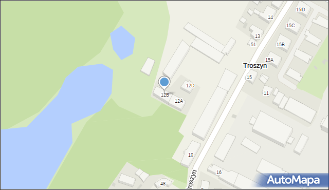Troszyn, Troszyn, 12B, mapa Troszyn
