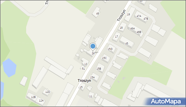 Troszyn, Troszyn, 14, mapa Troszyn