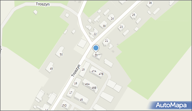 Troszyn, Troszyn, 20, mapa Troszyn