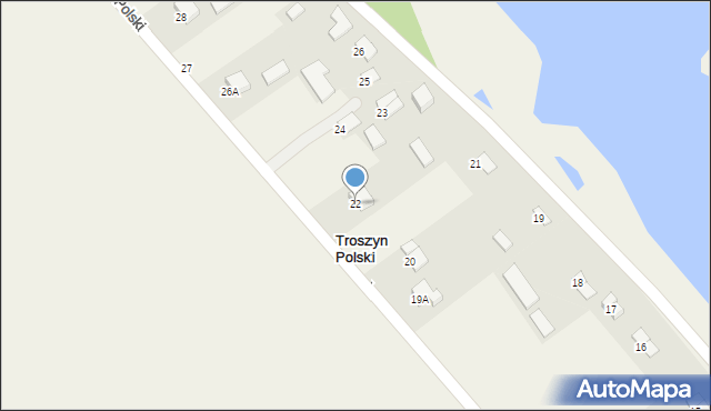 Troszyn Polski, Troszyn Polski, 22, mapa Troszyn Polski