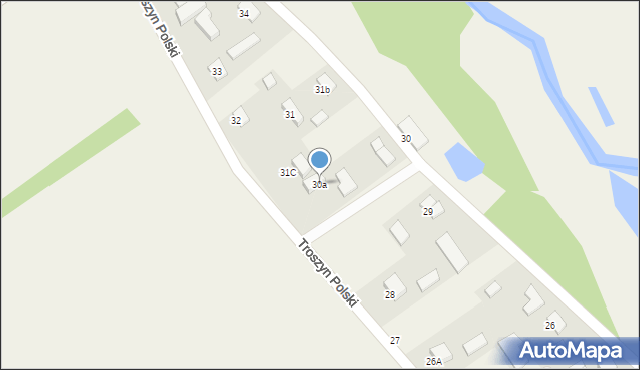 Troszyn Polski, Troszyn Polski, 30a, mapa Troszyn Polski