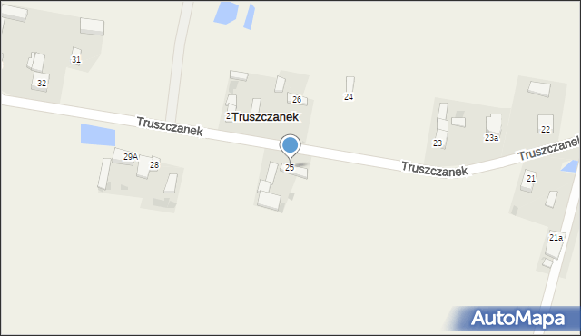 Truszczanek, Truszczanek, 25, mapa Truszczanek