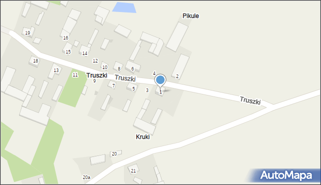Truszki, Truszki, 1, mapa Truszki