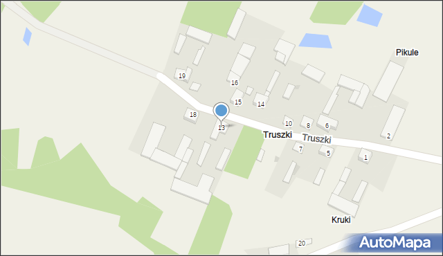 Truszki, Truszki, 13, mapa Truszki