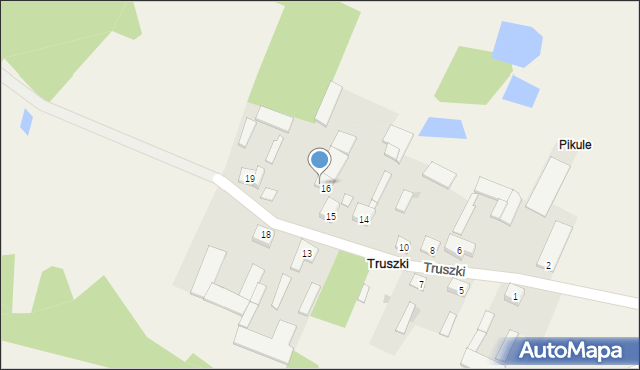 Truszki, Truszki, 16a, mapa Truszki