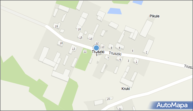 Truszki, Truszki, 9, mapa Truszki