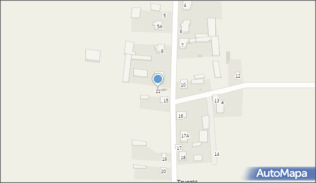 Truszki, Truszki, 11, mapa Truszki