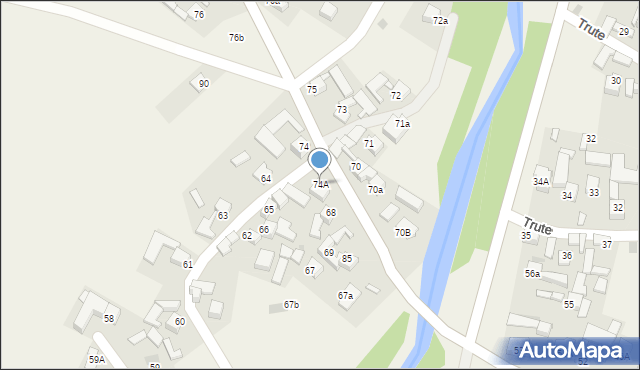 Trute, Trute, 74A, mapa Trute