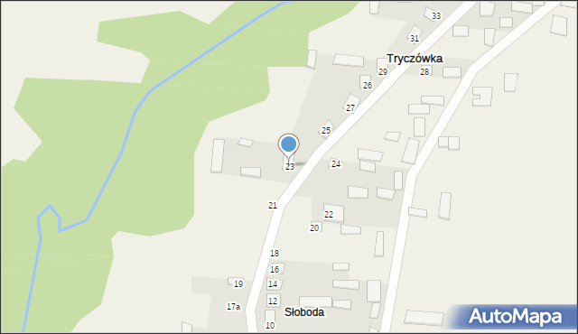 Tryczówka, Tryczówka, 23, mapa Tryczówka