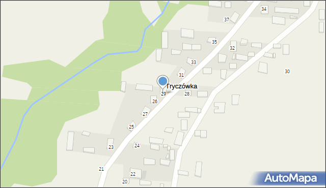 Tryczówka, Tryczówka, 29, mapa Tryczówka